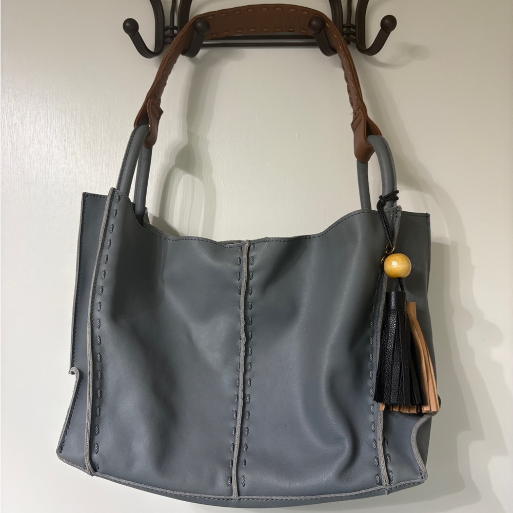 The Sak Blue Shoulder Bag with Elegant Design